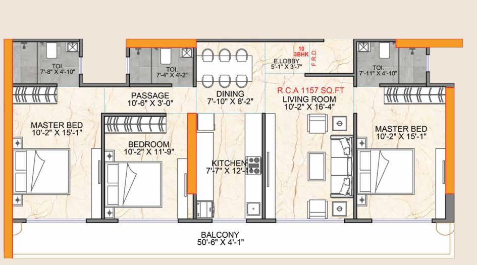 One-Vara-Floor-Plan-3 BHK-1157 Sqft